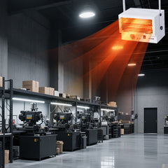 VEVOR Electric Garage Heater, 5000-Watt (2500/5000W) Ceiling Mounted Shop Heater, 2 Settings & Overheat Protection &