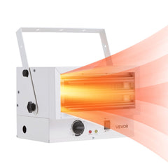 VEVOR Electric Garage Heater, 5000-Watt (2500/5000W) Ceiling Mounted Shop Heater, 2 Settings & Overheat Protection &