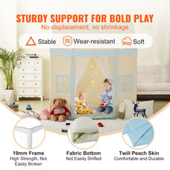 VEVOR Kids Play Tent, Kids Tent for Kids 1-5 Years Old, Toddler Tent with Mat and Tent Lamp, Tent for Kids with Windows