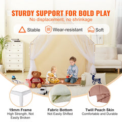 VEVOR Kids Play Tent, Kids Tent for Kids 1-5 Years Old, Toddler Tent with Mat and Tent Lamp, Tent for Kids with Windows