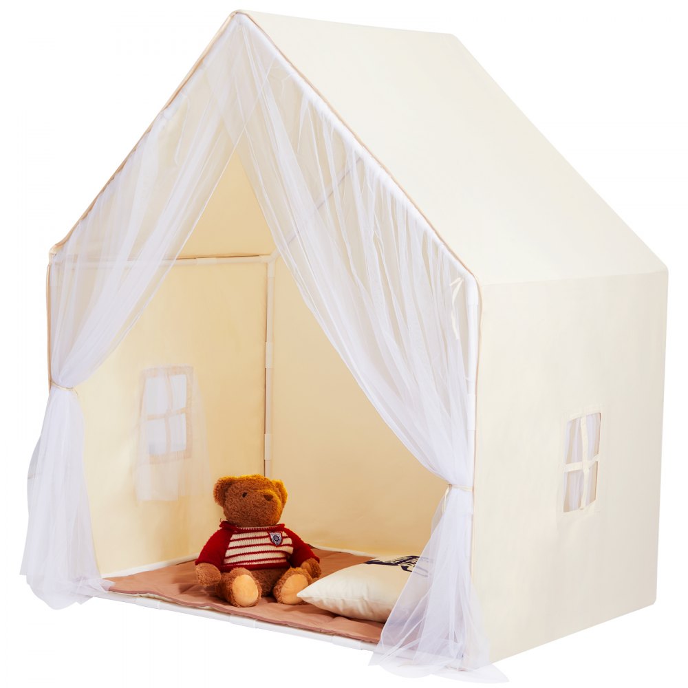 VEVOR Kids Play Tent, Kids Tent for Kids 1-5 Years Old, Toddler Tent with Mat and Tent Lamp, Tent for Kids with Windows