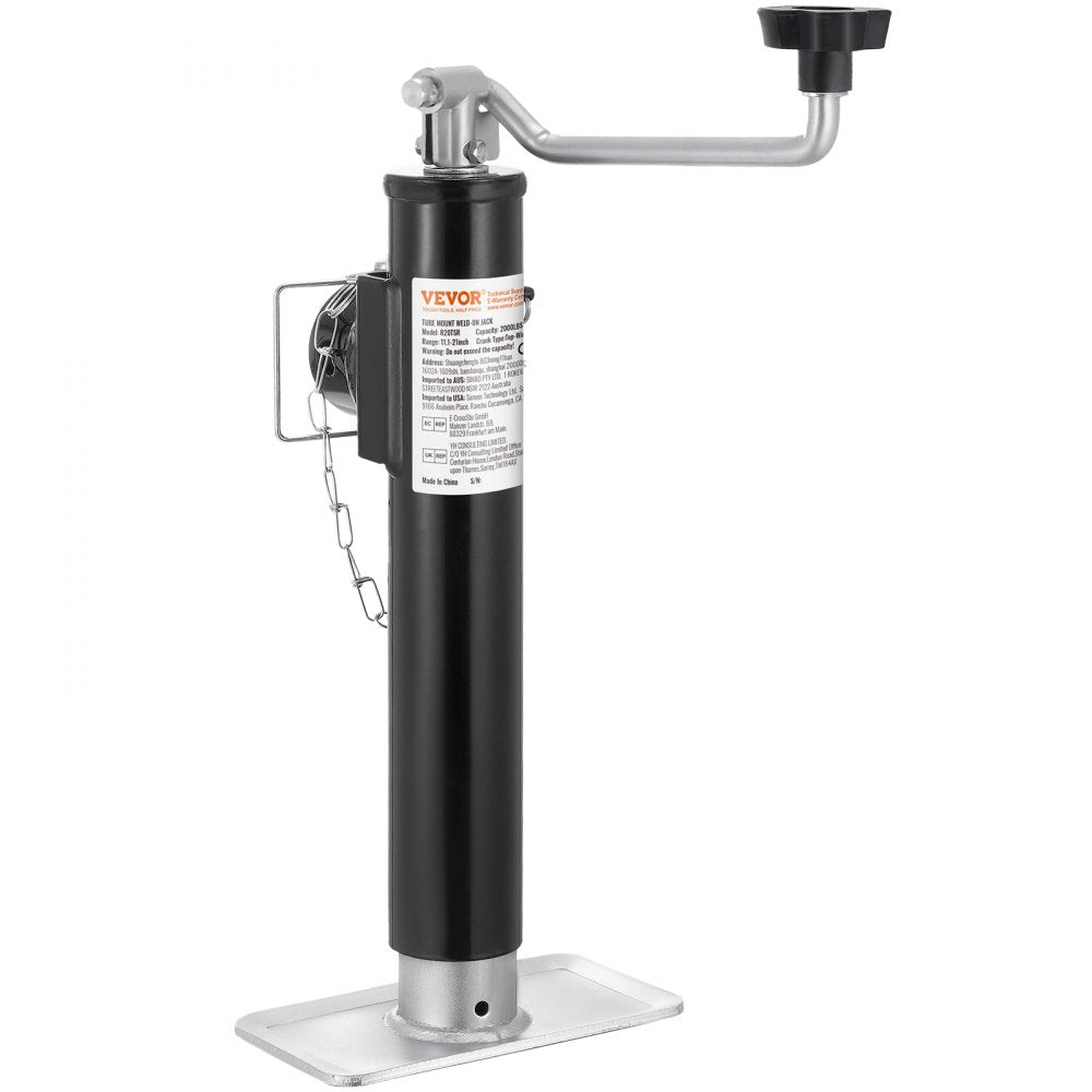 VEVOR Trailer Jack, 2000 lbs Dynamic Load Capacity, Weld-on Pipe-Mount Swivel Trailer Jack, 10" Lift Trailer Jack Stand