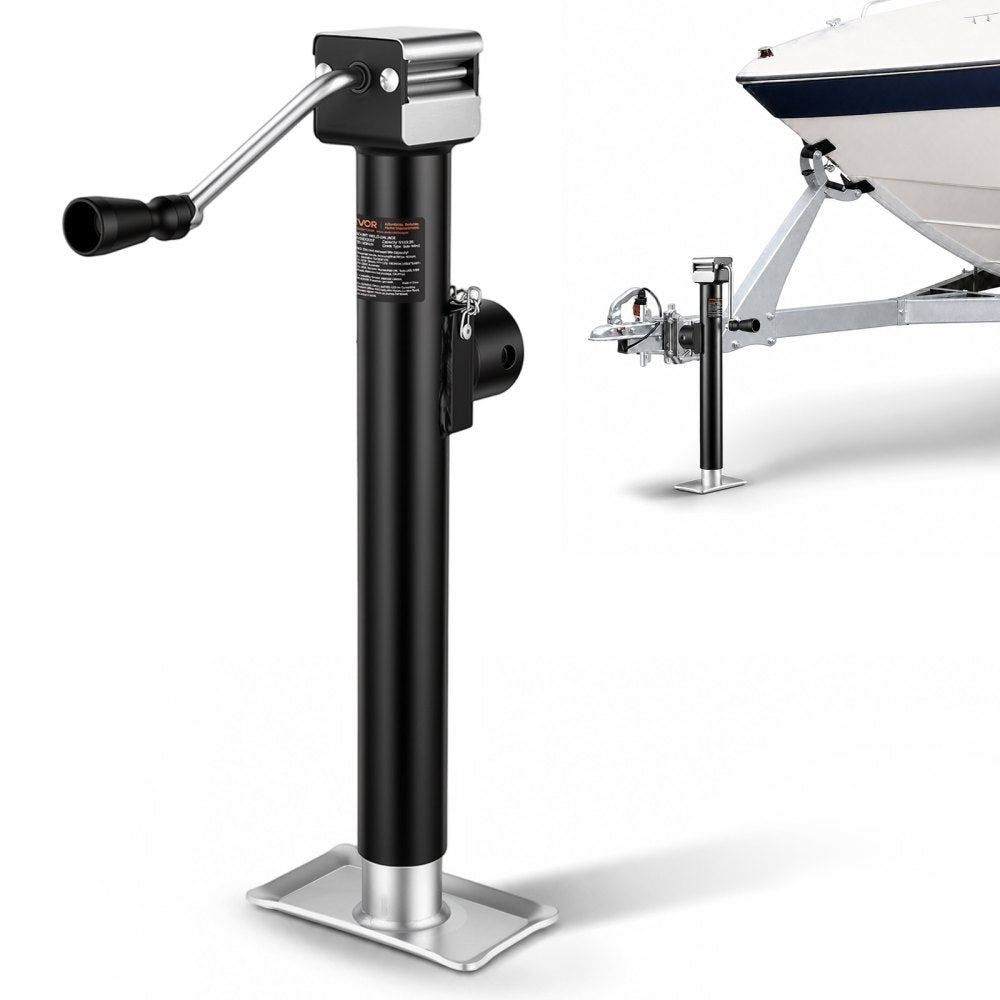 VEVOR Trailer Jack, 5000 lbs Dynamic Load Capacity, Weld-on Pipe-Mount Swivel Trailer Jack with Ergonomic Handle