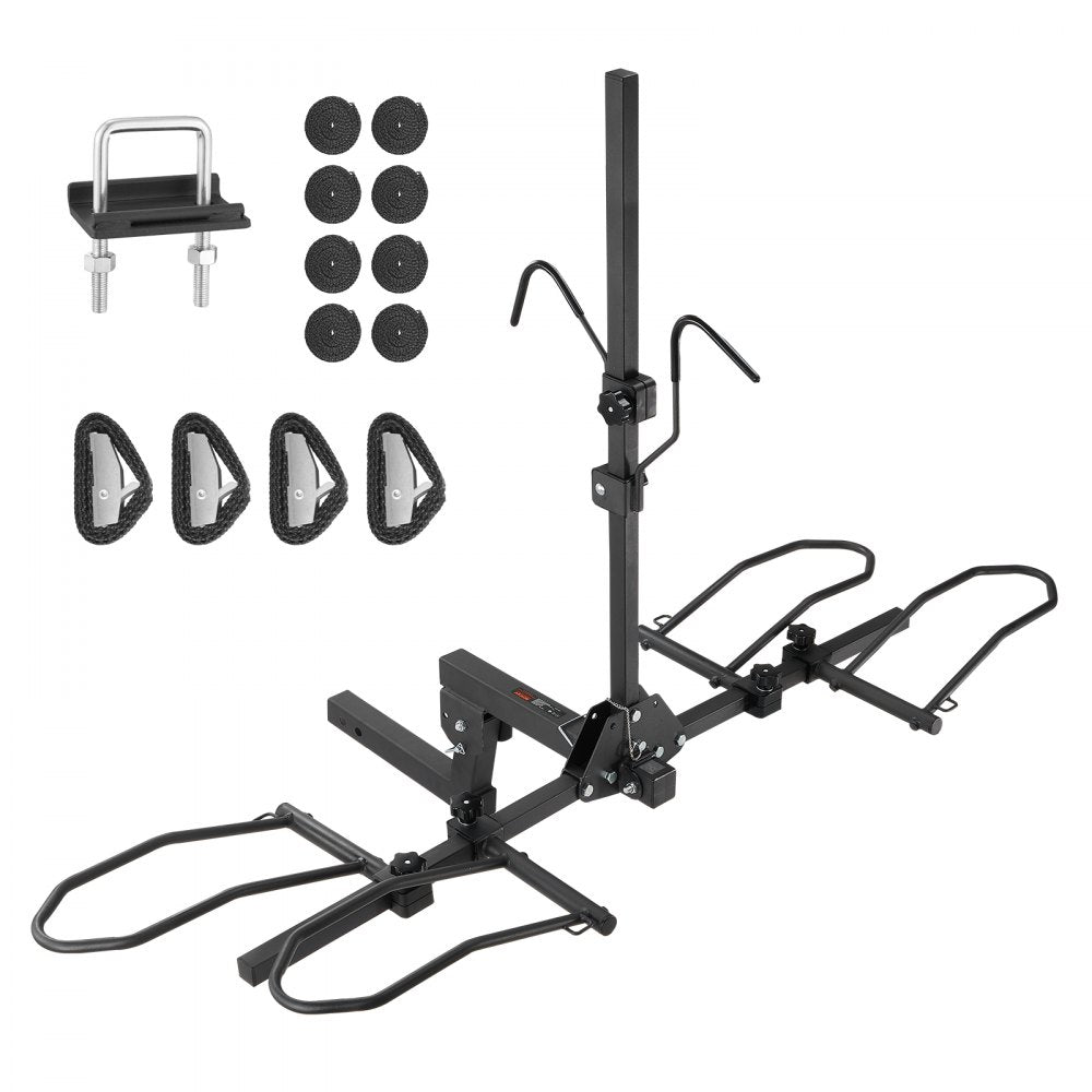 VEVOR Hitch Mount Bike Rack, 2-Bike Platform Style, 160 LBS Max Capacity Bike Rack Hitch for 2-inch Receiver, Titling