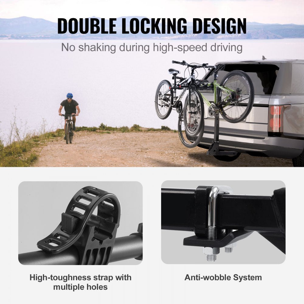 VEVOR Hitch Mount Bike Rack, 4-Bike Carrier Rack, 150 LBS Capacity Bike Rack Hitch for 2-inch Receiver, Titling and