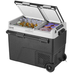 VEVOR Portable Car Refrigerator, 12 Volt Car Refrigerator Fridge, 58 L / 61.5 QT Dual Zone Portable Freezer, -4℉-68℉