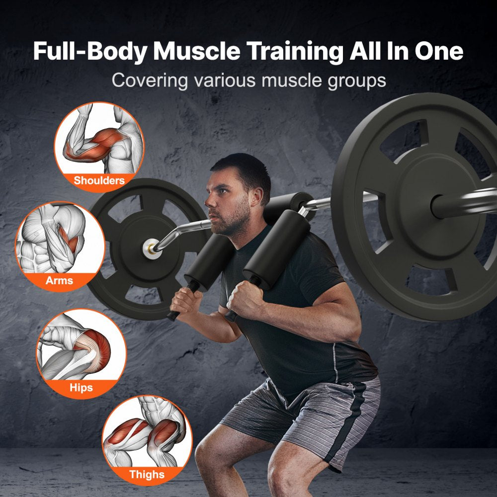 VEVOR Safety Squat Bar, 700 LBS Fitness Squat Bar, Safety Squat Bar Attachment with Shoulder and Arm Pads, 28mm