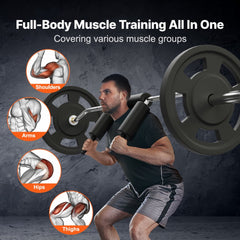 VEVOR Safety Squat Bar, 700 LBS Fitness Squat Bar, Safety Squat Bar Attachment with Shoulder and Arm Pads, 28mm
