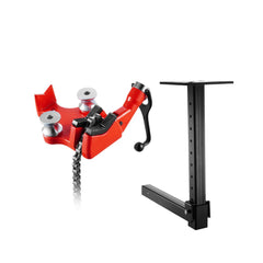 VEVOR Heavy-Duty Pipe Chain Vise, 1/8" - 5" Pipe Capacity, 26" Rugged Chain & Cast Iron Base, Hitch Mount Vise Plate