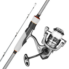 VEVOR Rod and Fishing Reel Combo, IM6 Carbon Fiber Spinning Rod and Reel Combo, Bass Fishing Pole with 6.5 ft Two-Piece