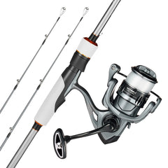 VEVOR Rod and Fishing Reel Combo, IM7 Carbon Fiber Spinning Rod and Reel Combo, Bass Fishing Pole with 7 ft Two-Piece