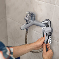 VEVOR Pipe Wrench, 14" Aluminum Straight Pipe Wrench, Automatic Jaw Adjustment, Adjustable Plumbing Wrench, Easy to