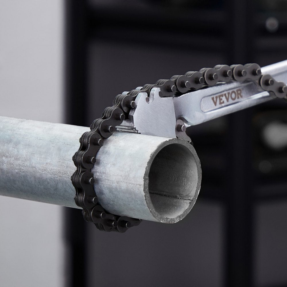 VEVOR Chain Wrench, 48 inch Chain Pipe Wrench, 13.4 inch Diameter Capacity, CRV Reversible Pipe Fitting Tool Wrench