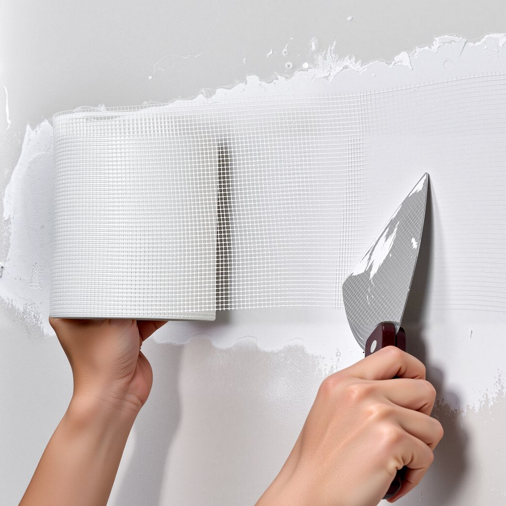 VEVOR Drywall Mesh Tape, 5.91 inch W x 98.43 ft L Self-Adhesive Fiberglass Drywall Joint Tape, 12 Rolls Dry Wall Patch