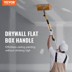 VEVOR Drywall Flat Box Handle, 40''-64'', Anodized Aluminum Flat Finishing Extension Handle, 5-Section Length