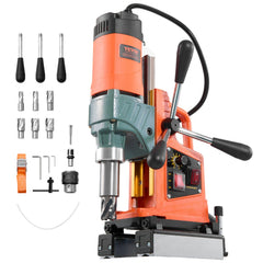 VEVOR Magnetic Drill Press, 1400 W, 2 inch Boring Diameter, 0-750 RPM Speed, Reversible Direction, Mag Drill Press with