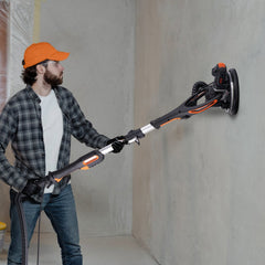 VEVOR Wall Smoother, 900W Drywall Sander, Includes 12 Sanding Pads, Adjustable Speeds from 800-1800 RPM, 3 Vacuum