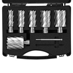 VEVOR Annular Cutter Set, 6 pcs Universal Shank Mag Drill Bits, 1" to 2" Cutting Diameter, 2" Cutting Depth, M2AL