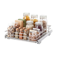 VEVOR Pull Out Cabinet Organizer 12.4"W x 16.54"D Steel Slide Out Drawers, for Kitchen Bathroom Pantry Home