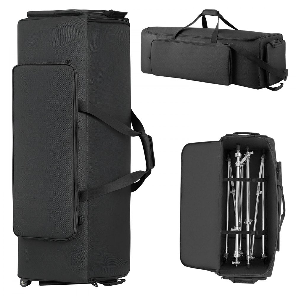 VEVOR Drum Hardware Bag with Wheels, 1680D, Drum Set Equipment Carry Bag, Carrying Case with Sturdy Handle, Durable