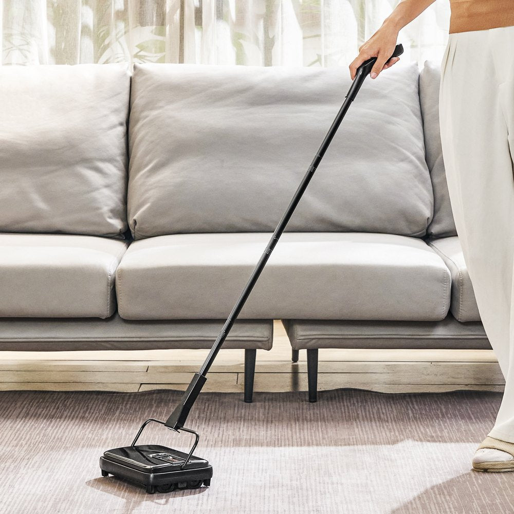 VEVOR Carpet Sweeper, 7.87 in Sweeping Paths, Floor Sweeper Manual Non Electric, 300 ml Dustbin Capacity with Comb for
