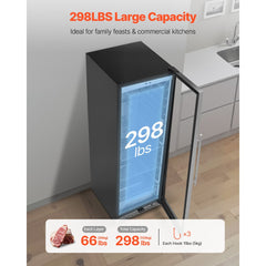 VEVOR 298 LBS Dry Aging Fridge for Steaks, Dry Ager Refrigerator for Meat with Precise Temperature & Humidity Control