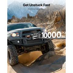 VEVOR Electric Winch, 10000 lbs Load Capacity, 12V DC Truck Winch with Φ21/64 in x 65 ft Steel Rope, Wireless & Wired