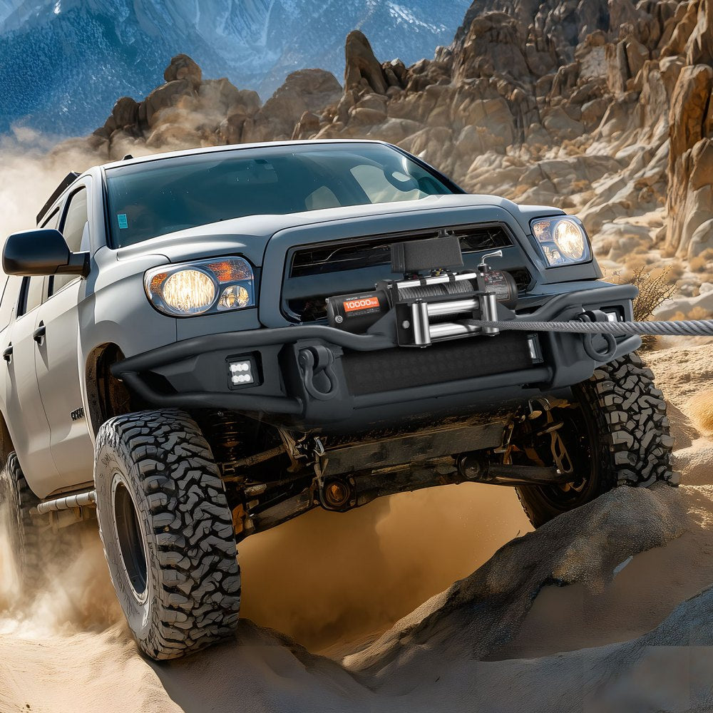 VEVOR Electric Winch, 10000 lbs Load Capacity, 12V DC Truck Winch with Φ21/64 in x 65 ft Steel Rope, Wireless & Wired