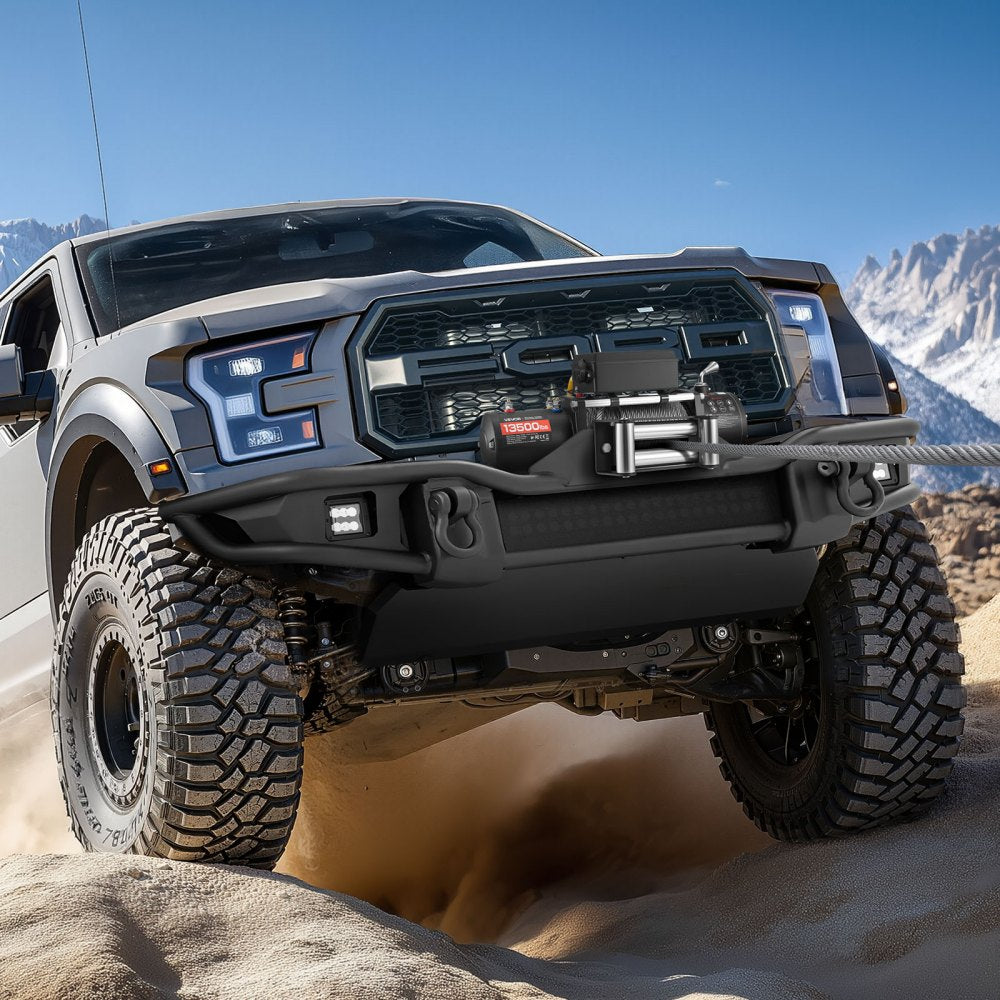VEVOR Electric Winch, 13500 lbs Load Capacity, 12V DC Truck Winch with Φ3/8 in x 80 ft Steel Rope, Wireless & Wired