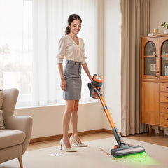 VEVOR Cordless Vacuum Cleaner, 40KPA Max Suction, Rechargeable Anti-Tangle Stick Vacuum with LED Display Screen