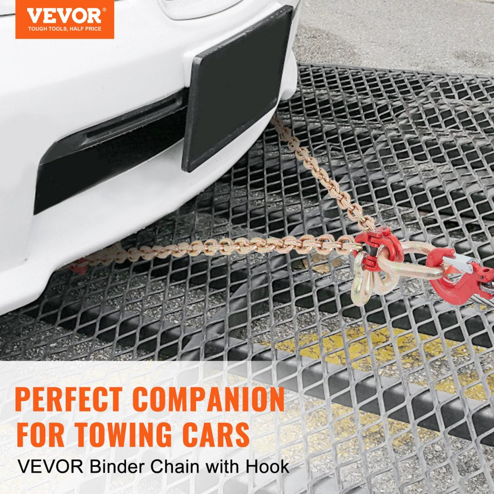 VEVOR V-Chain Bridle, 9620 lbs Working Load Limit, 5/16'' x 3' G80 Tow Chain with RTJ Cluster Hooks, DOT Certified