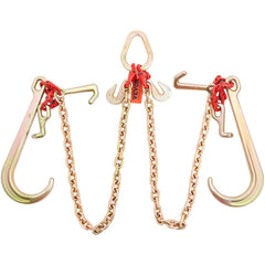 VEVOR V-Chain Bridle, 9620 lbs Working Load Limit, 5/16'' x 3' G80 Tow Chain with RTJ Cluster Hooks, DOT Certified