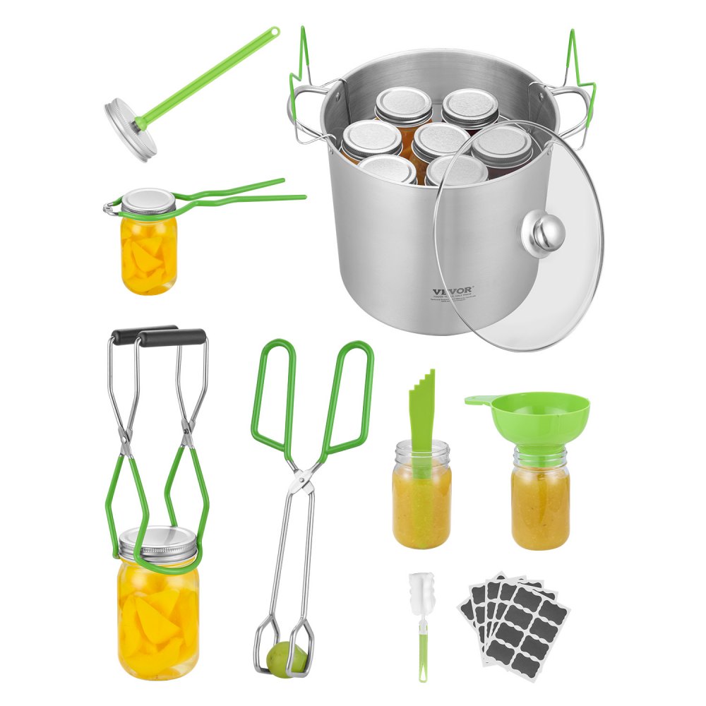 VEVOR Canning Supplies Starter Kit, 9 Pieces Stainless Steel Water Bath Canning Kit for Beginners, Canning Tools Set