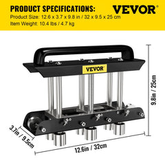 VEVOR Three-Station Edge Roller, Large Radius, 0-90° Bending Angle Sheet Metal Brake, Quickly Adjusts for Making