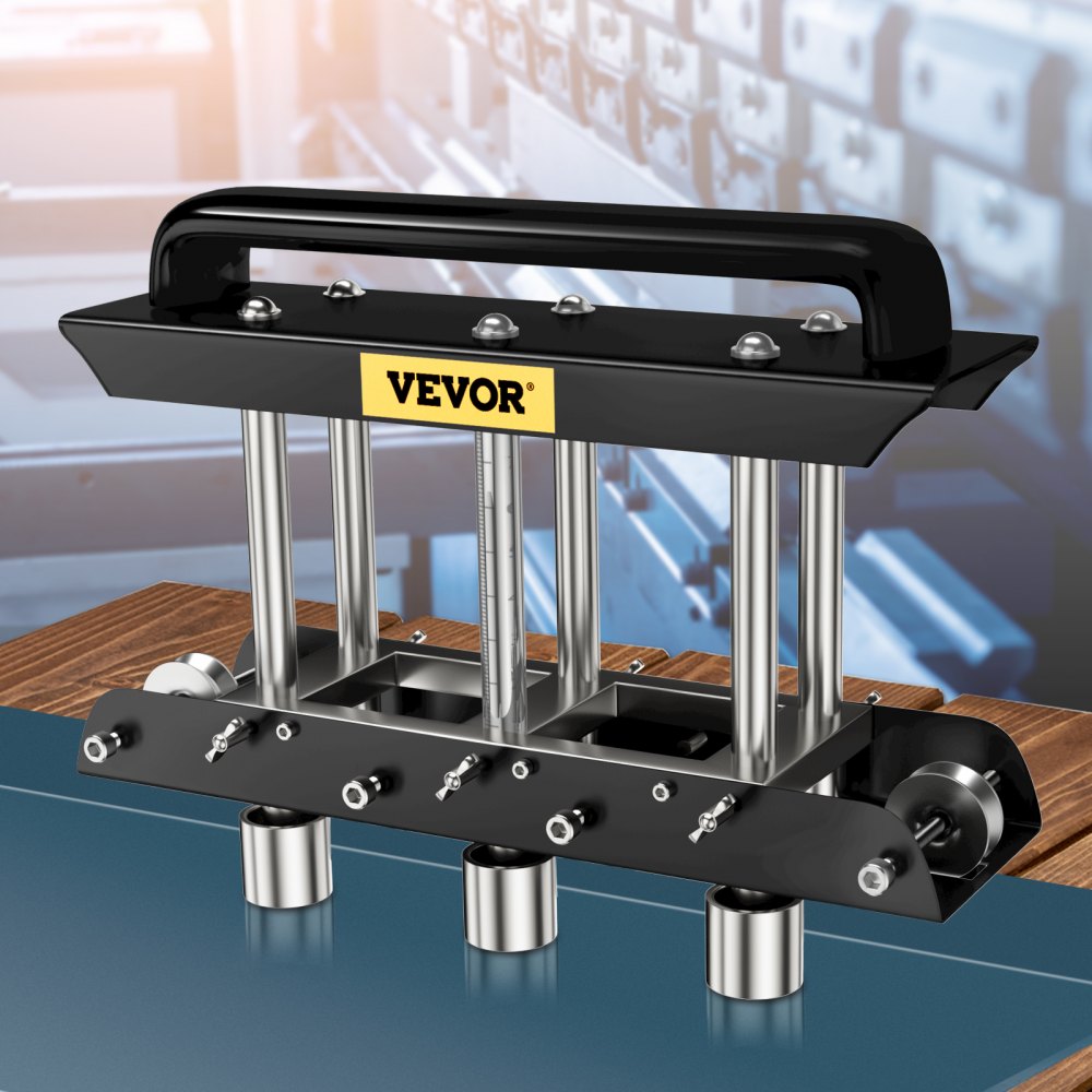 VEVOR Three-Station Edge Roller, Large Radius, 0-90° Bending Angle Sheet Metal Brake, Quickly Adjusts for Making