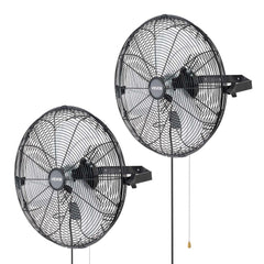VEVOR Wall Mount Fan, 18 in Wall Mounted Hanging Fan, 3-Speed, Long Airflow Distance, Adjustable Rotation Angle