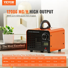 VEVOR Ozone Generator, 12000mg/h Ozone Machine Remover, High Capacity Commercial/Industrial Ozone Generator Machine