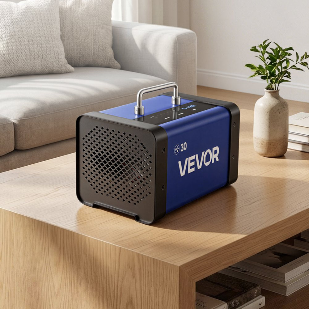 VEVOR Ozone Generator, 30000mg/h Commercial Ozone Machine, with 15s Delayed Start & Dual-Hose Water Mode & LCD