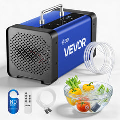 VEVOR Ozone Generator, 30000mg/h Commercial Ozone Machine, with 15s Delayed Start & Dual-Hose Water Mode & LCD