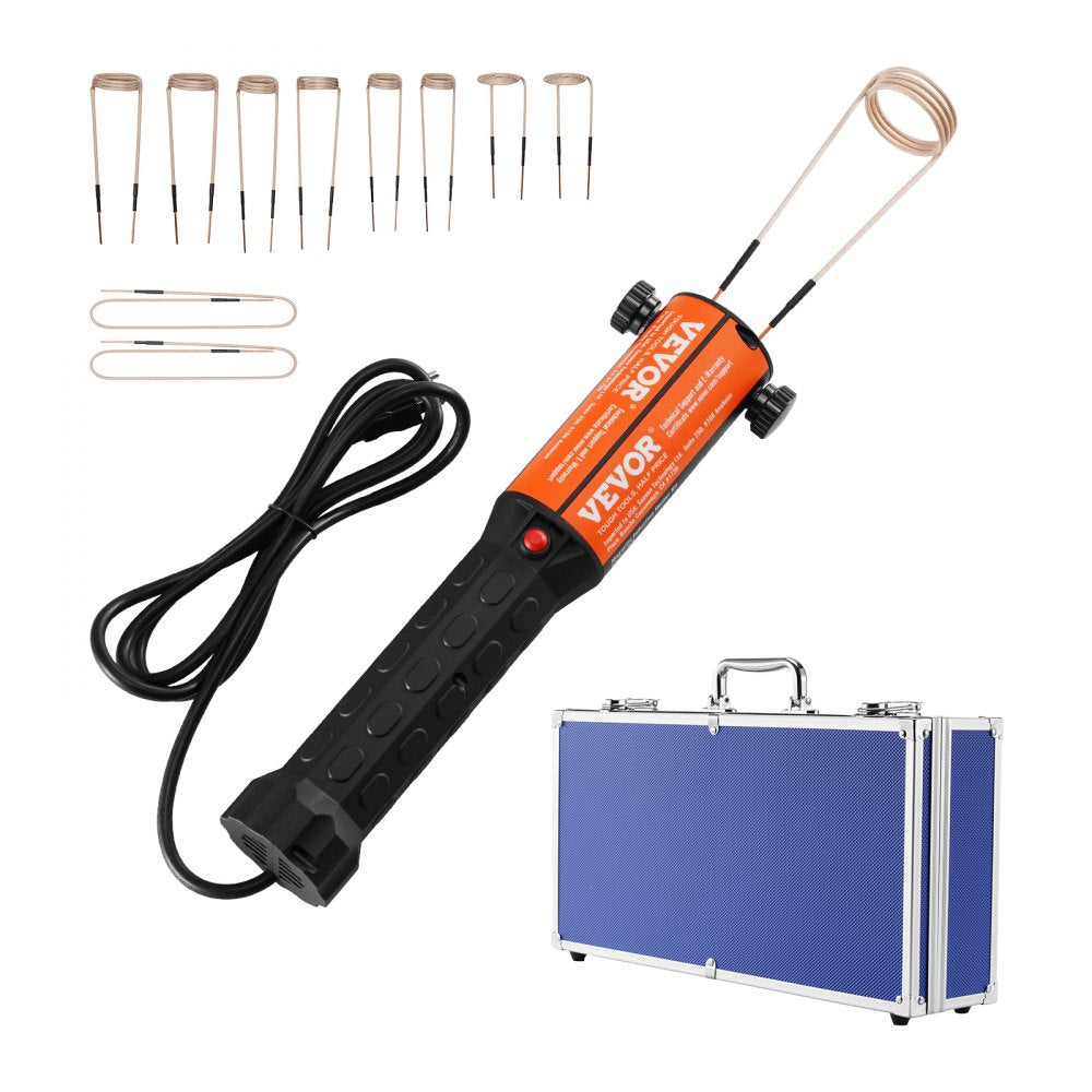 VEVOR Magnetic Induction Heater Kit, 1000w 110V Portable Hand-held Induction Heater with 10PCS Induction Coils