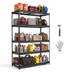 VEVOR Storage Shelves, 5-Tier 3000 lbs Garage Shelving 48 x 20 x 71.4 in, for Garage, Basement, Warehouse, Kitchen
