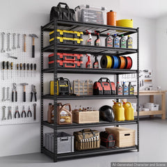 VEVOR Storage Shelves, 6-Tier 3600 lbs Garage Shelving 55 x 24 x 77 in, for Garage, Basement, Warehouse, Kitchen