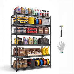 VEVOR Storage Shelves, 6-Tier 3600 lbs Garage Shelving 55 x 24 x 77 in, for Garage, Basement, Warehouse, Kitchen