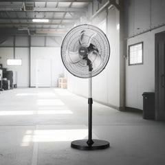 VEVOR Industrial Pedestal Fan, 20 Inch 90-Degree Oscillating Fan, Height Adjustable Standing Fans with 3 Adjustable