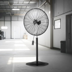 VEVOR Industrial Pedestal Fan, 30 Inch 85-Degree Oscillating Fan, Height Adjustable Standing Fans with 3 Adjustable