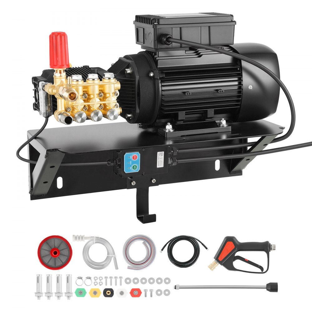 VEVOR Electric Pressure Washer Pump Kit, 1220 PSI, 2.2 GPM, Triplex Power Washer Pump with 2 HP Motor 120 V, Includes