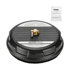 VEVOR 15" Pressure Washer Surface Cleaner, Plastic Pressure Washer Attachment, 4000 Max PSI, 1/4" Quick Connector, 2