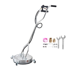 VEVOR 18" Pressure Washer Surface Cleaner, Stainless Steel Pressure Washer Attachments with 4 Wheels, 4000 Max PSI, 3/8