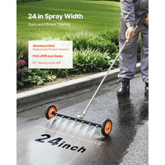 VEVOR 24" Pressure Washer Undercarriage Cleaner, Stainless Steel Surface Cleaner for Pressure Washer, 4000 Max PSI