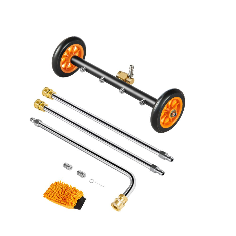 VEVOR 16" Pressure Washer Undercarriage Cleaner, Stainless Steel Surface Cleaner for Pressure Washer, 4000 Max PSI